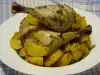 Пилешки бутчета със задушени картофки по провансалски