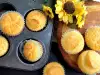 Muffins van maismeel met cottage cheese