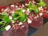 Beef Carpaccio with Jamon, Parmesan and Baby Spinach
