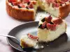 Vanilla Cheesecake with Fig Jam and Walnuts
