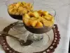 Veganistische chiapudding met mango en banaan