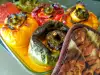 Stuffed Vegan Peppers with Beans