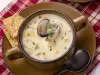 Италианска супа с пармезан и мариновани миди