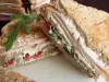 Philadelphia and Turkey Club Sandwich