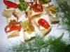 Crostini with Cottage Cheese, Tomato Pesto and Pepper