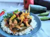 Vegetable Curry on Rice Canapé