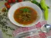 Зеленчукова супа със зелен фасул и зеле