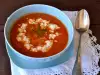 Tomato Soup with Rice and Cheese