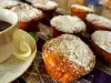 Muffins esponjosos con mermelada