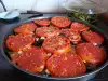 Вкусни патладжани с печени чушки и домати