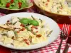 Farfalle with Chicken Meat and Yellow Sauce