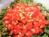 Salata od boranije sa paradajzom i kuvanim jajima