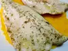 Sea Bass Fillet Over Citrus Polenta
