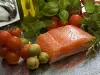 Salmon with Tomatoes in the Oven
