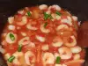 Sopa fría de tomate con gambas