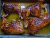 Chicken Legs Glazed with Barbecue Sauce