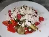 Grčka salata sa patlidžanom i paradajzom