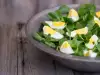 Зелена салата с лапад и яйца