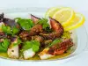 Grieks gekookte octopus