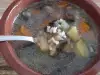 Mushroom Soup with Rice and Potatoes