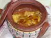 Easy Clay Pot Dish with Tomatoes, Feta Cheese and Cheese