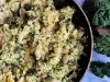Kale con arroz, champiñones y cúrcuma