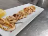 Calamar prăjit cu usturoi