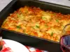 Cannelloni with Minced Meat, Peas and Mushrooms