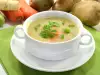 Млечна супа със зеленчуци и пармезан