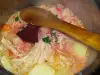 Картофена яхния със заешко, просо и цвекло