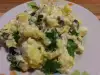 Картофена салата с маслини и зелен лук