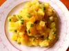 Картофена салата с тиква и пресен лук