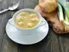 Картофена супа с телешки бульон и праз