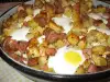 Baked Potatoes with Sausages and Eggs