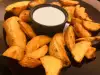 Хрупкави картофки в еър фрайър с чеснов сос