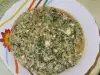 Nettle Porridge with White Cheese and Eggs