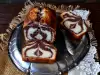 Marmorkuchen mit Eiweiß und Kokosraspeln