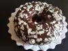 Cake with a Chocolate Glaze and Almonds