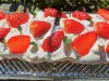 Keto Cake of Nuts, Cream and Strawberries