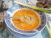 Austernseitling Suppe mit frischem Knoblauch