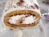 Coconut Cream Roll with Blueberry Jam