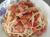 Спагети с колбас и домашен кетчуп