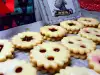 Favoriete kerst Linzer koekjes