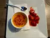 Крем брюле със сметана и ягоди