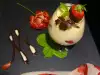 Ефирен десерт с козунак, ягоди и оризов пудинг