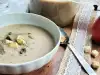 Грибной крем-суп с вешенками и чесноком