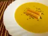 Бебешка крем супа от тиквичка с праз