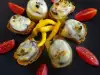 Spicy Crostini with Emmental and Mushrooms