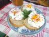 Crostini with Poached Eggs and Vegetables