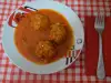 Meatballs with Rice in Tomato Sauce